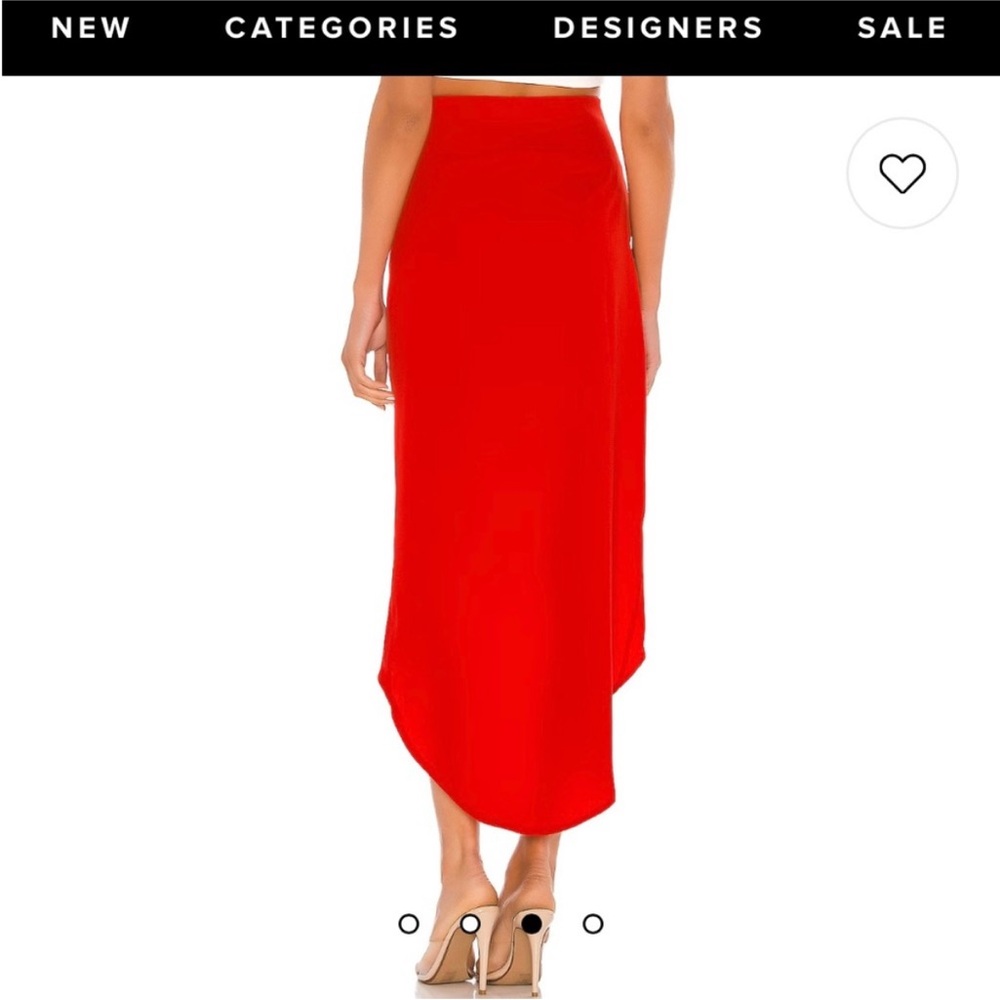 superdown Red High-Low Wrapped Skirt - Picture 3 of 6